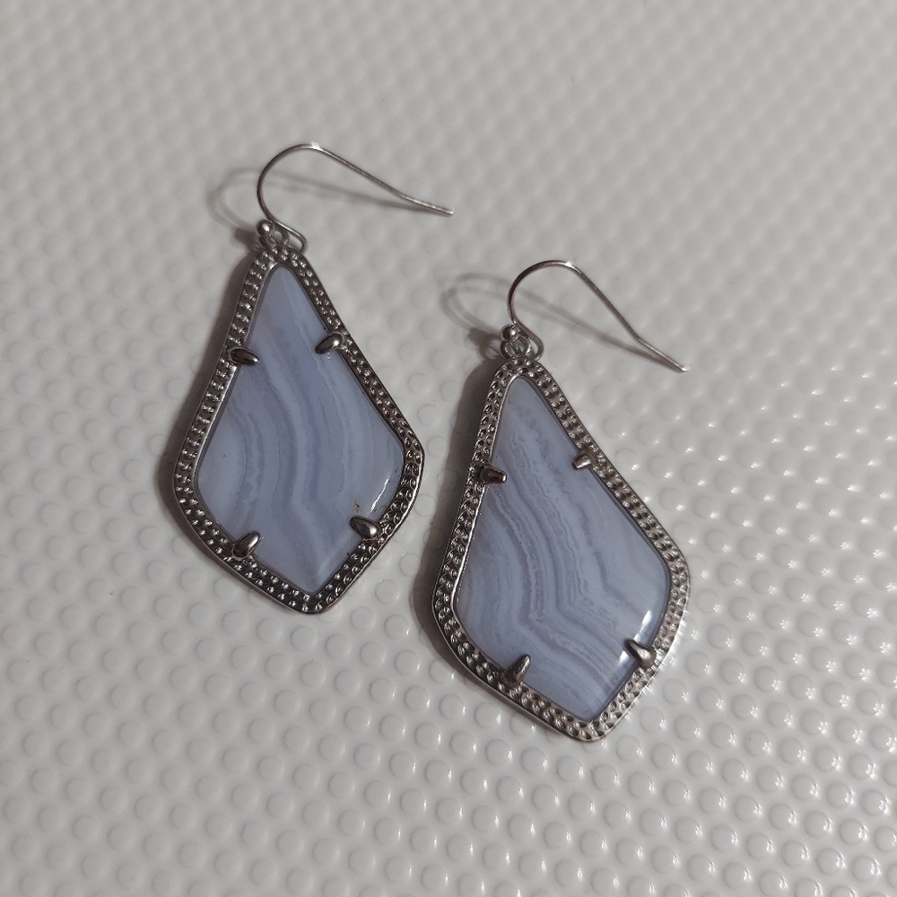 Kendra Scott 'Alex' Silver/Lilac Earrings